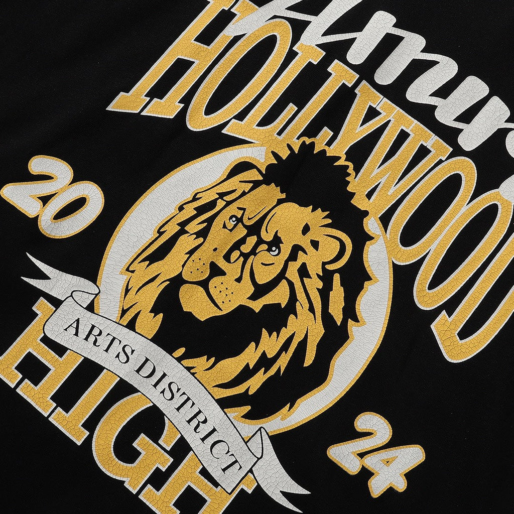 AMRI Black High Lion Skater T-Shirt
