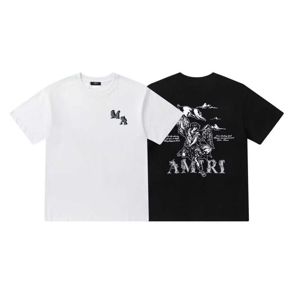 AMRI Angel-print cotton-jersey T-Shirt