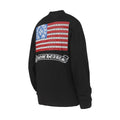 Chrome Hearts Logo Flag Long Sleeve Tee - Black White Gothic Street T-Shirt K2126
