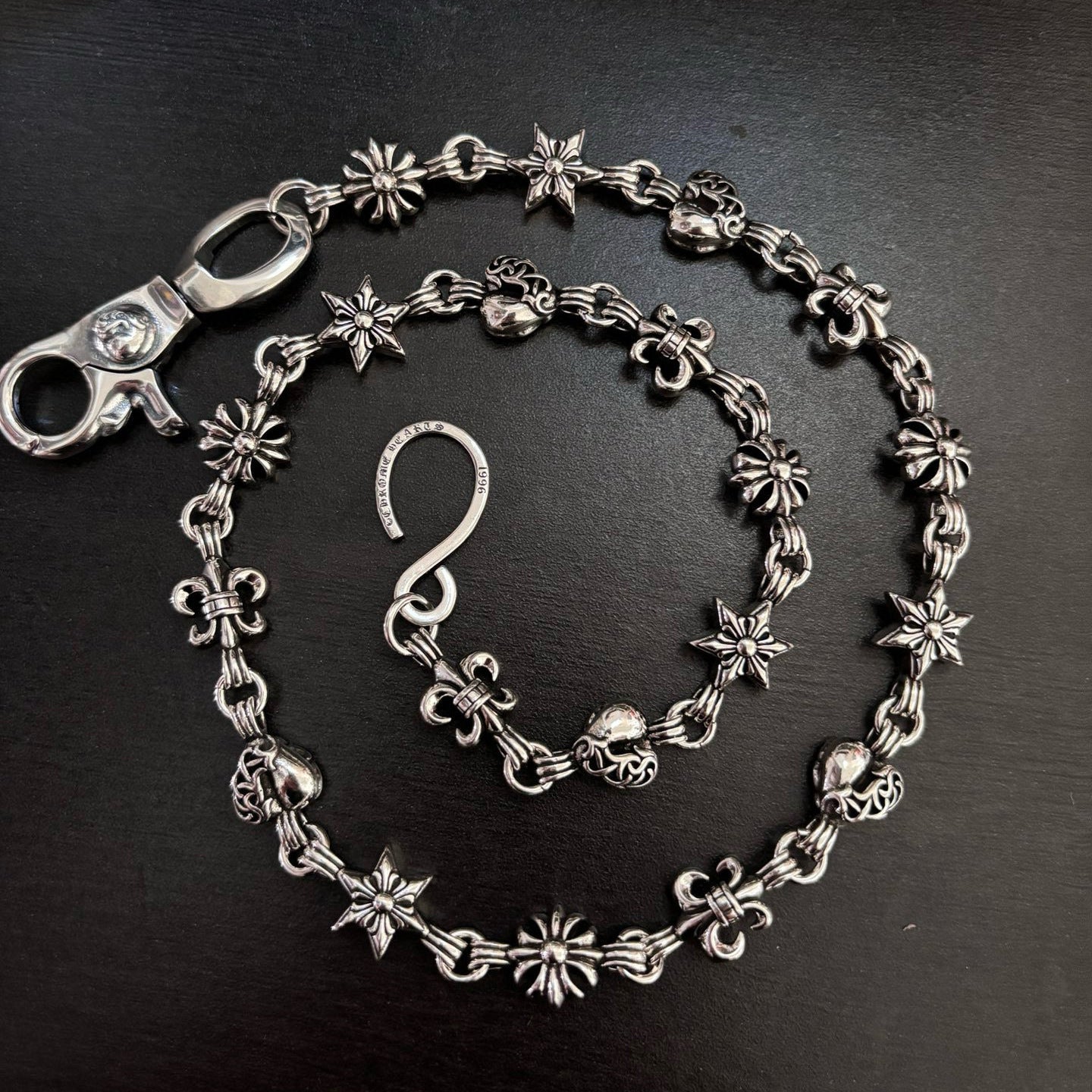 Chrome Hearts anchor cross flower love six-pointed star trouser chain