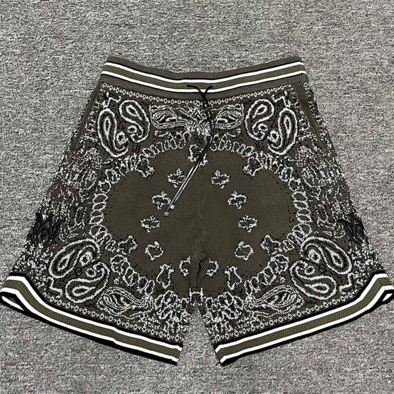 AMRI Bandana Print B-Ball Drawstring Shorts